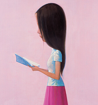 A detail from a painting by Liu Ye, titled Banned Book No.1, dated 2006.